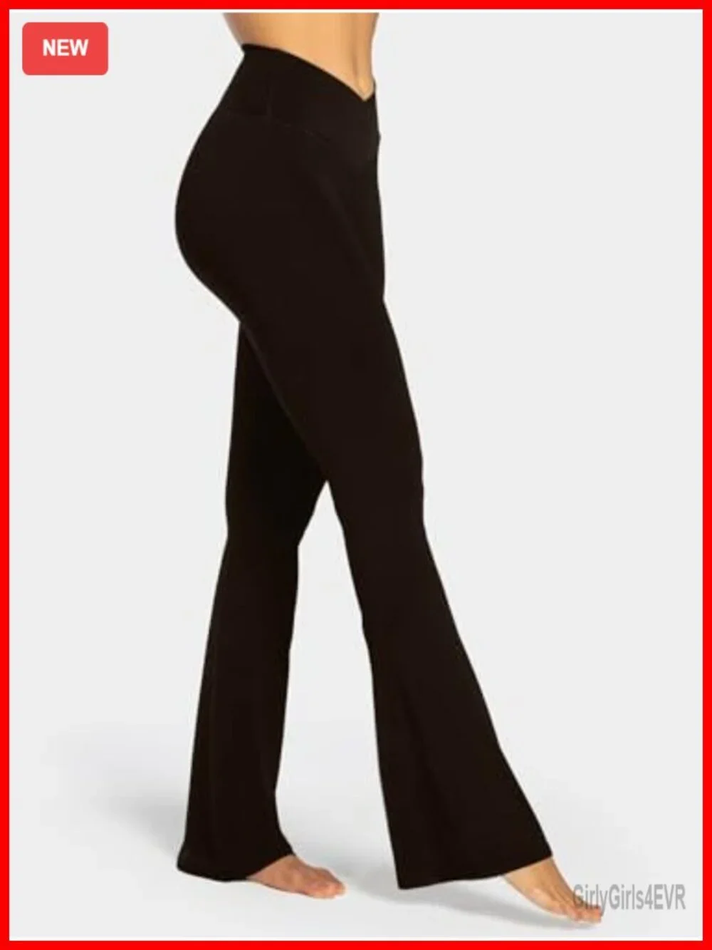 Fleece Lined Flare Leggings High Waisted Tummy Control Winter Thermal Yoga Pants